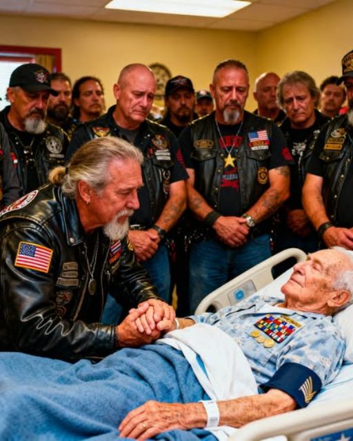 20 Bikers Refused To Leave Dying Veteran’s Hospital Room Even When Security Threatened To Arrest Them All