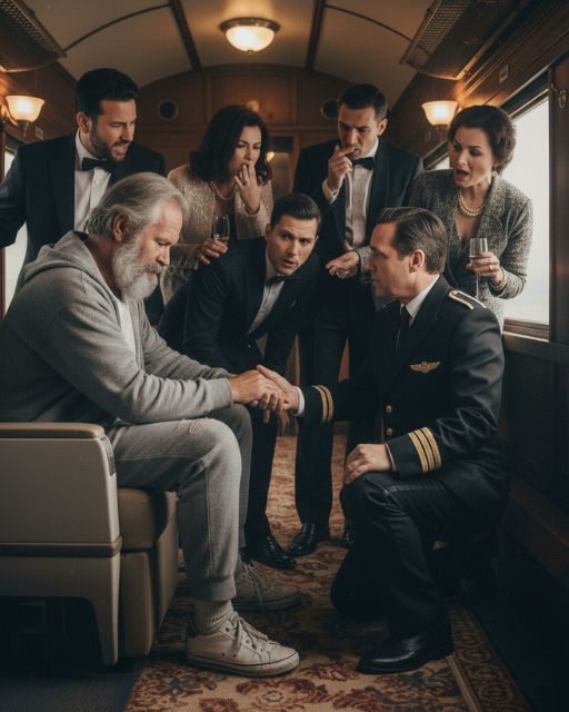 Luxury Train Passengers Mocked A Quiet Old Man—Until The Conductor Kneeled In Front Of Him