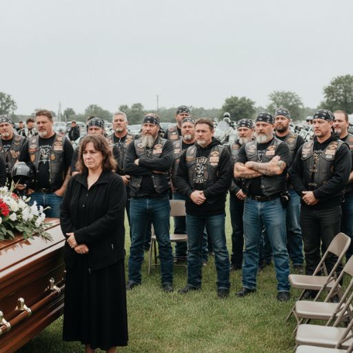 Widow Reports Late Husband’s Motorcycle Stolen—Neighborhood Biker Gang Shows Up At Funeral