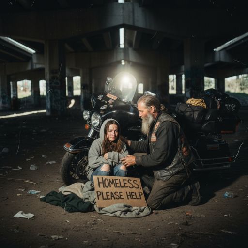 Veteran Biker Finds Runaway Teen Under Bridge—Rides 300 Miles To Reunite Her With Her Grandmother