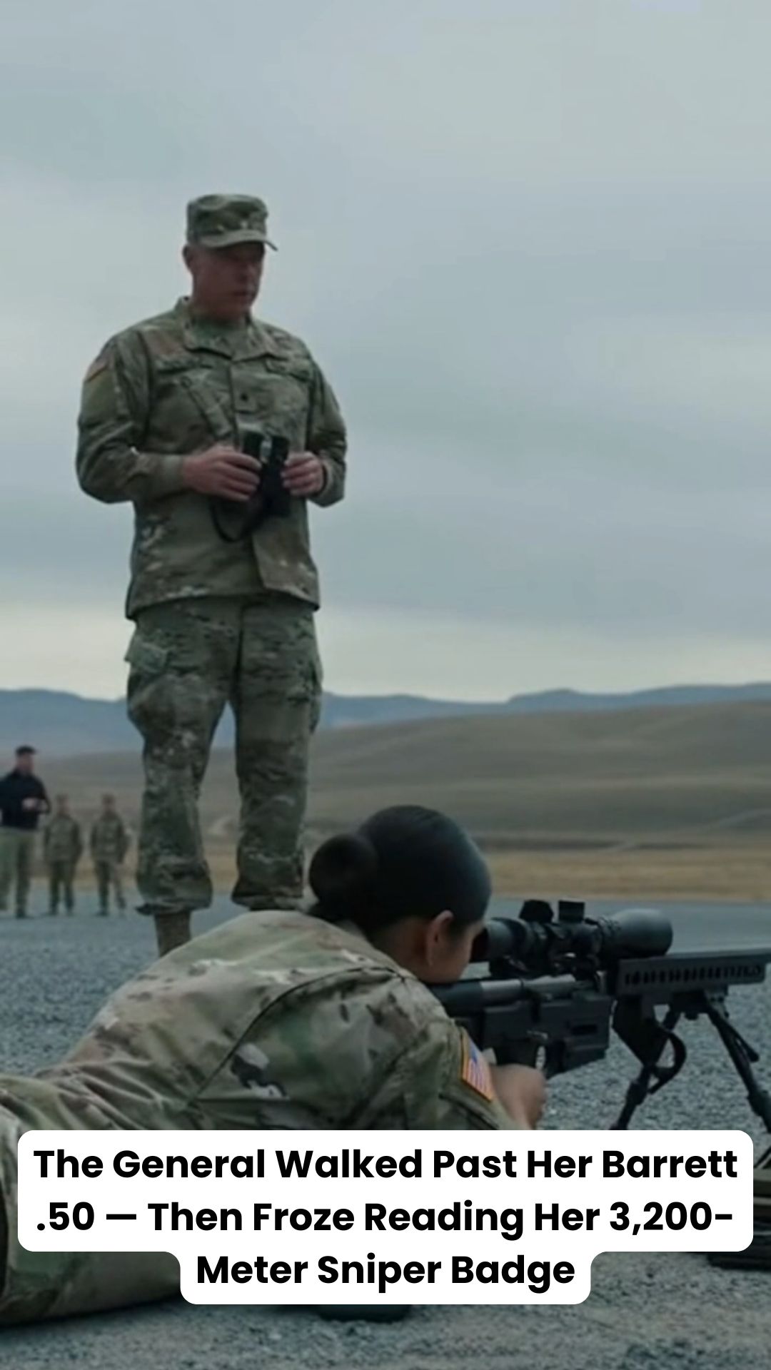 The General Walked Past Her Barrett .50 — Then Froze Reading Her 3,200-Meter Sniper Badge